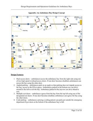 Hospital Ambulance Bay Design .
